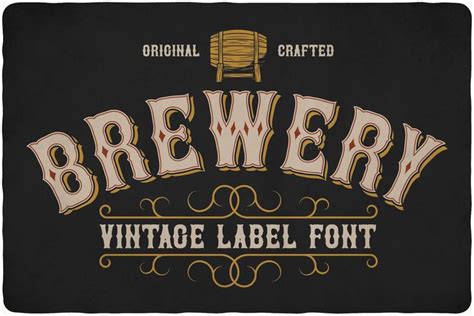 Brewery Vintage Fonts Retro Design Free Script Fonts