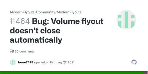 Bug Volume Flyout Doesnt Close Automatically · Issue 464