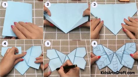 Diy Origami Paper Butterfly Craft Step By Step Image Tutorial Kids