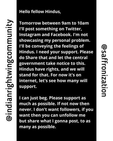 Indian Right Wing Community On Twitter Come Forward Its Now Or