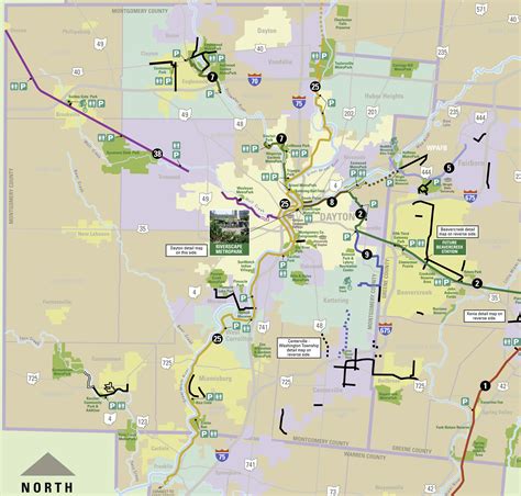 Dayton Regional Bike Trail Map In Ohio Image Free Stock Photo