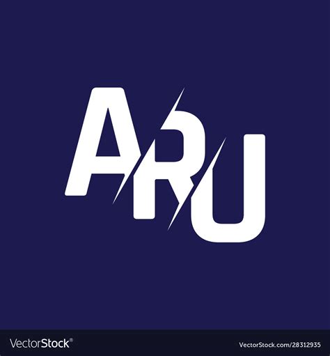 Monogram Letters Initial Logo Design Aru Vector Image