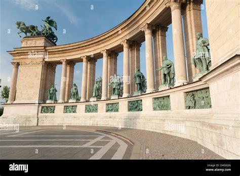 Statues Of Hungarian Historical Leaders Millennium Monument Hosok
