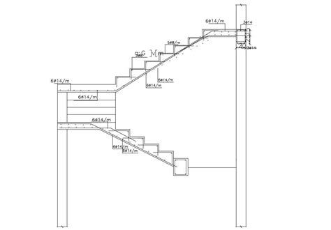Free Download Rcc Staircase Design Dwg File Cadbull