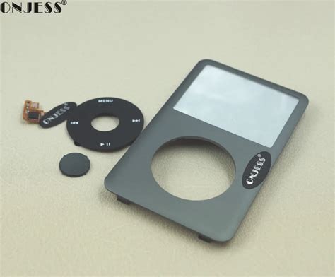 Onjess Grey Front Faceplate Housing Case Cover Black Clickwheel Central