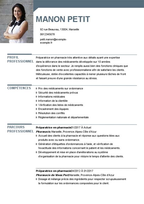 Exemple de CV de préparateur en pharmacie - MonCVparfait