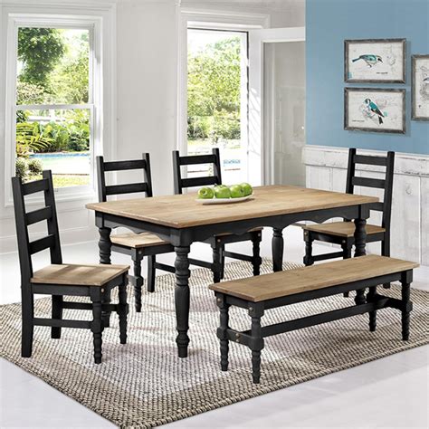 Made with quality birch wood, this set is built to last and comes with four chairs. Dayton Jay 6-Piece Dining Set in Gray Wash | Nebraska ...