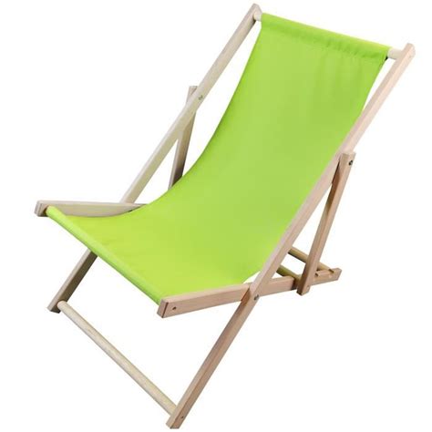 Chaise longue pliante de plage ''Sunny'' en bois  Portable ajustable