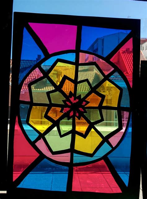Stained glass with cardboard and cellophane | Activité ...