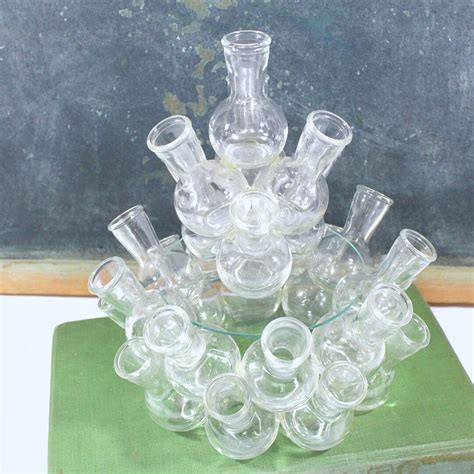 Vintage Clear Glass Bud Vase Stacking Vase Etsy