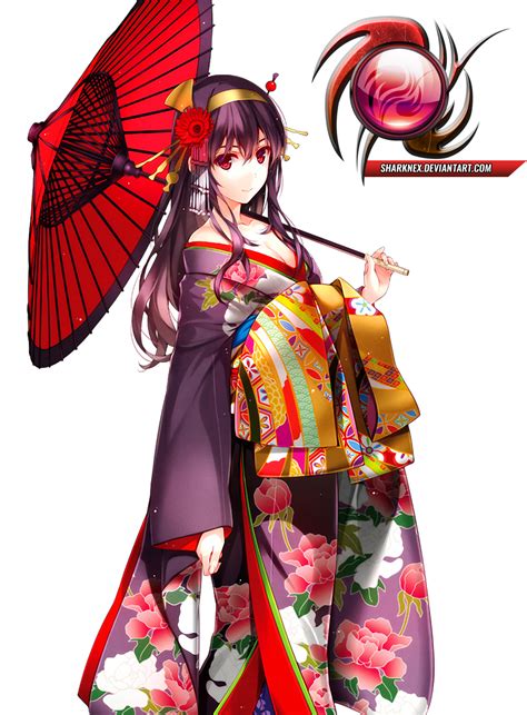 Kimono Anime Girl Render