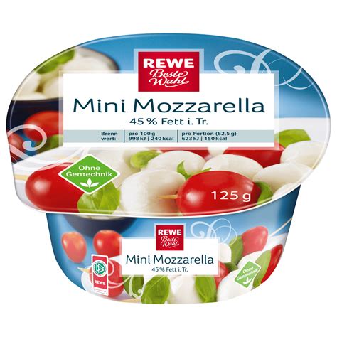 Rew Bw Mini Mozzarella 125g Käse And Käseersatz Frische And Kühlung