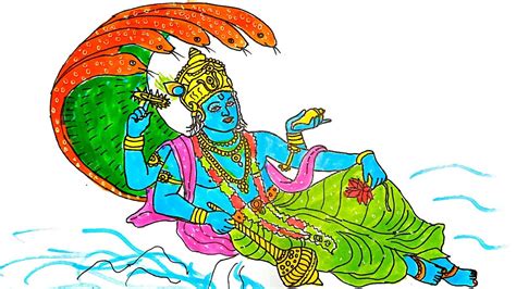 How To Draw Lord Vishnu How To Draw God Vishnu Easy Lord Vishnu