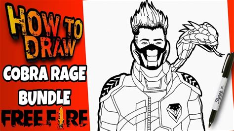 How To Draw Free Fire Cobra Rage Bundle Step By Step Como Dibujar