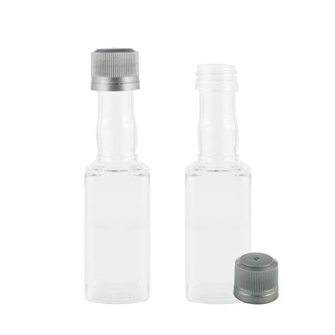 12 Mini Square Liquor Bottles Small 50ml Mini Empty Plastic Etsy