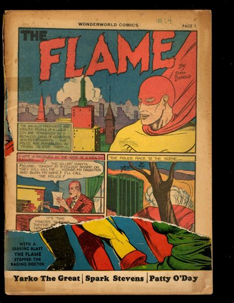 Wonderworld Comics 14 Fox Features Golden Age Comic Book Flame