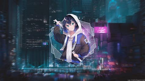 Wallpaper Anime Boys Picture In Picture Cyberpunk