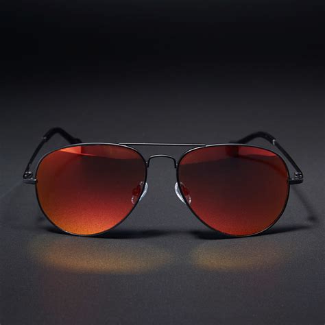 Aviator Red Black Dapperman Sunglasses Touch Of Modern