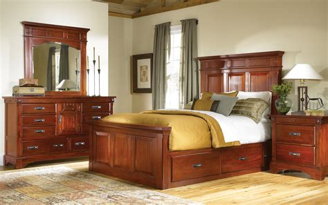 Mahogany Storage Bed Classic King And Queen Solid Wood