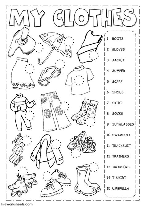 English Teaching Worksheets Clothes