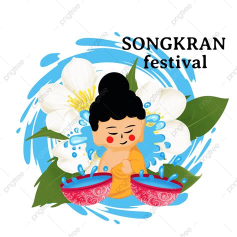 Songkran Festival Clipart Transparent Png Hd Cartoon Thailand Songkran