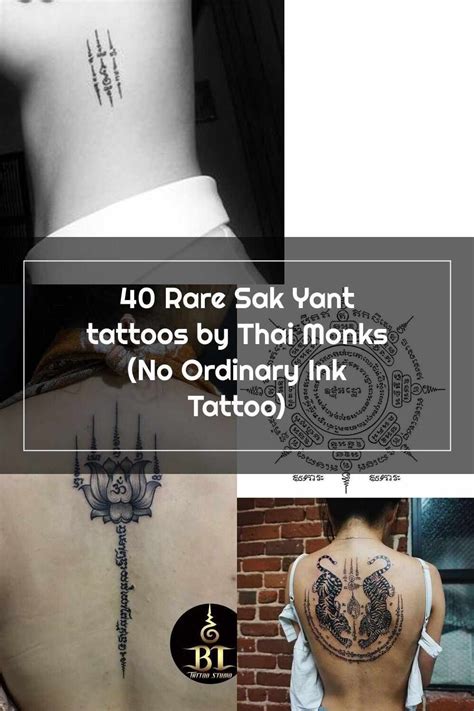 Thai Tattoo Ink Tattoo Tattoos Thai Monk Sak Yant Tattoo Ordinary Rare Pins Thailand Tattoo