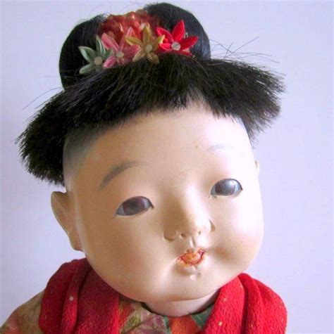 Antique Japanese Baby Doll Oyster Shell Traditional 1940s W Extra