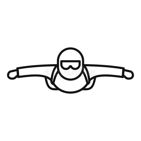 Extreme Skydiving Icon Flat Style Stock Vector Illustration Of