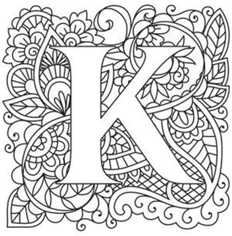 Hand drawn capital letter l in black. 1000+ images about Adult coloring on Pinterest | Coloring ...