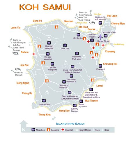 Koh Samui Map Island Info Samui Inside Arkbar Beach Resor Thailand