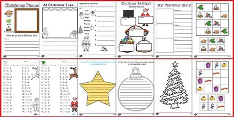 Ks1 Christmas Holiday Homework Activity Pack Holiday Writing Holiday