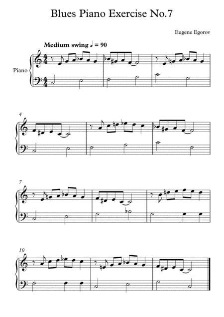 Blues Piano Exercise No 7 Sheet Music Pdf Download