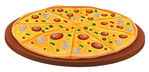 Pizza With Mushrooms Clipart
