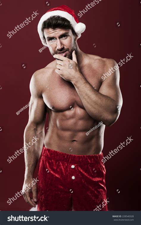 Hot Shirtless Santa Claus Stock Photo 228540328 Shutterstock