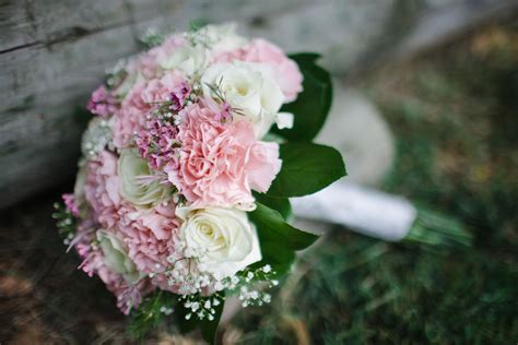 Carnations Flower Wedding Bouquet Pink Carnation And Babys Breath