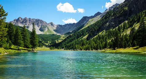 Fond Décran La Nature Alpes Turquoise Lac Briancon Orceyrette