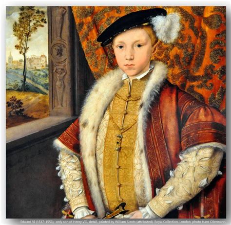 Edward VI 1537 1553 Only Son Of Henry VIII Detail Painted By