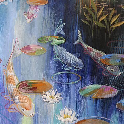 Koi Art Tropical Koi Paintings Koi Pond Art Koi Fish Koi Wall Art