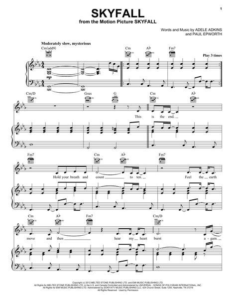 Skyfall Sheet Music By Adele Flute Duet Download 2 Page Score 252895