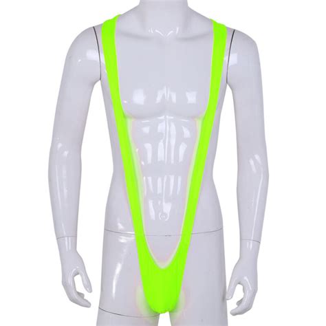 Men Sexy Borat Mankini Costume Swimsuit Swimwear Bodysuit T Back Thong