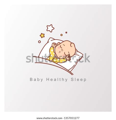 Baby Sleep Logo Template Healthy Baby Stock Vector Royalty Free