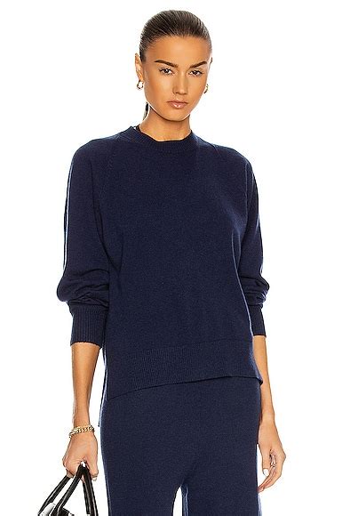 Rosetta Getty Relaxed Cashmere Crew Neck Sweater In Navy Fwrd