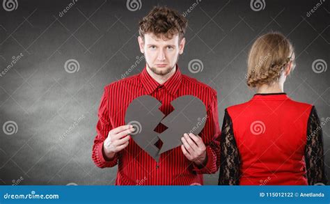 Sad Couple With Broken Heart Stock Photo Image Of Romantic Sadness