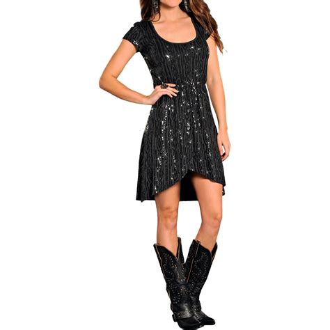 Rock And Roll Cowgirl Zebra Stripe Sequin Dress For Women Save 46