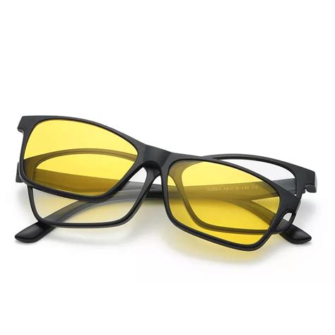 5 in 1 sunglasses set uv400 polarized magnetic clip glasses unisex len