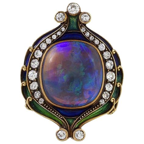 Louis Comfort Tiffany And Co Black Opal Emerald Gold Ring At 1stdibs