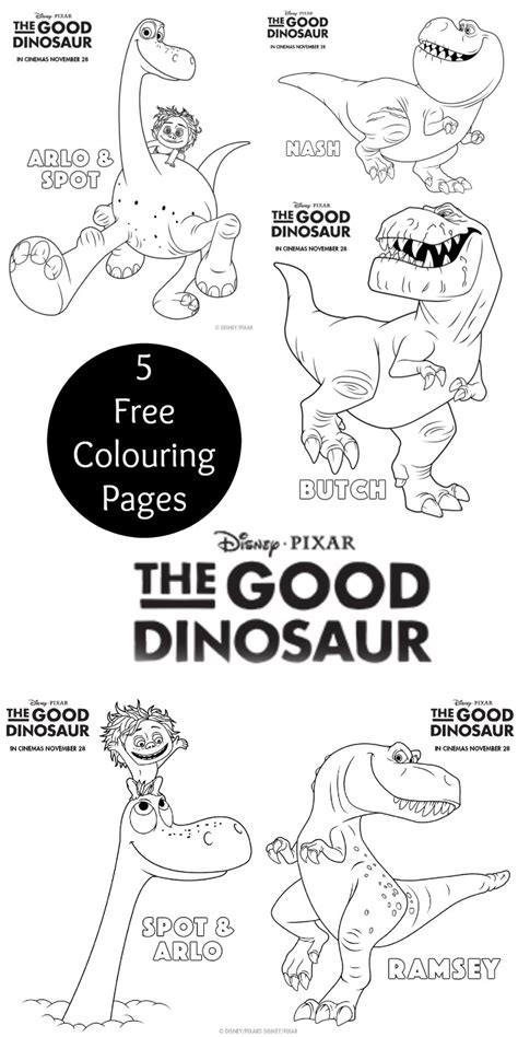 The Good Dinosaur Colouring Pages - In The Playroom