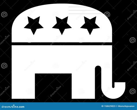 White Symbol Of Usa Republican Party Editorial Stock Photo