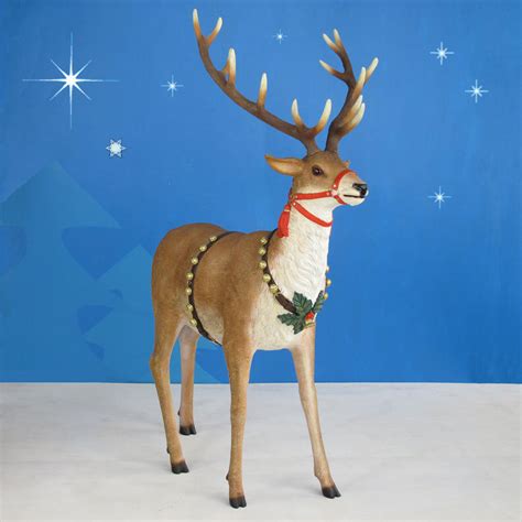Bring joy to your home with our selection of christmas home accents, table, wall, bath producttype : 66.5in. High Outdoor Sleigh Reindeer Pair - Set of Two