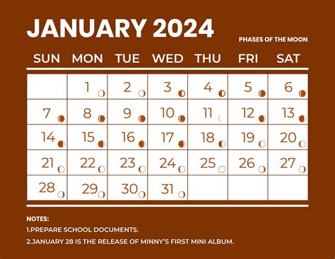 Moon Phase Calendar 2024 Printable Genni Josepha
